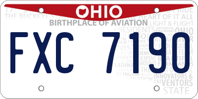 OH license plate FXC7190