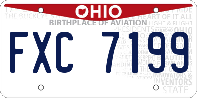 OH license plate FXC7199