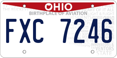 OH license plate FXC7246