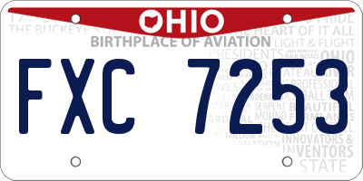 OH license plate FXC7253