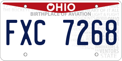 OH license plate FXC7268