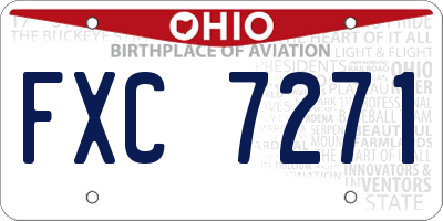 OH license plate FXC7271