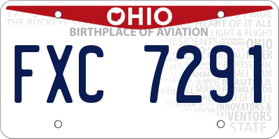 OH license plate FXC7291
