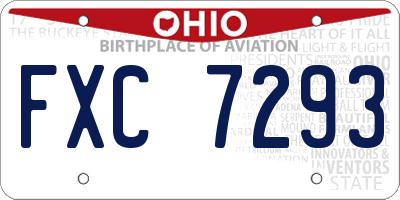 OH license plate FXC7293
