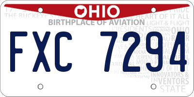 OH license plate FXC7294