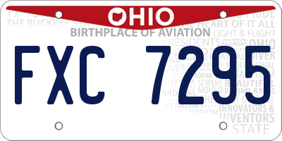 OH license plate FXC7295