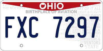 OH license plate FXC7297