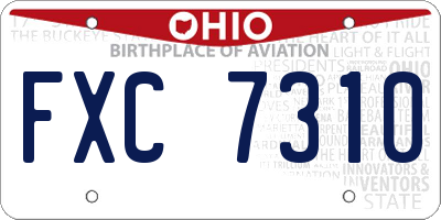 OH license plate FXC7310