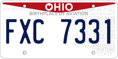 OH license plate FXC7331