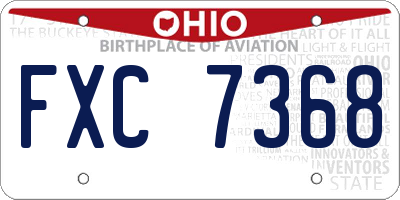 OH license plate FXC7368