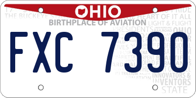 OH license plate FXC7390