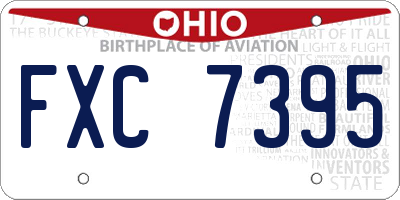 OH license plate FXC7395