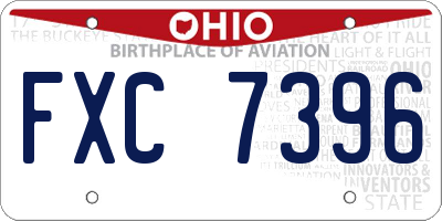 OH license plate FXC7396