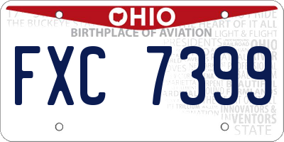 OH license plate FXC7399