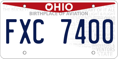 OH license plate FXC7400