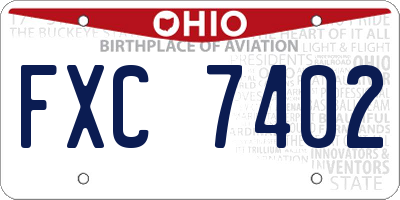 OH license plate FXC7402