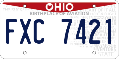 OH license plate FXC7421
