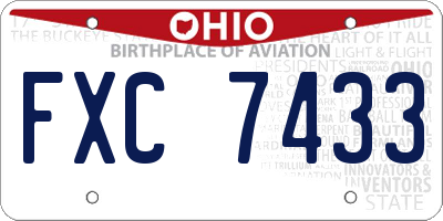 OH license plate FXC7433