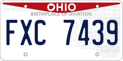 OH license plate FXC7439