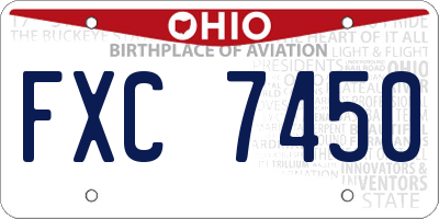 OH license plate FXC7450