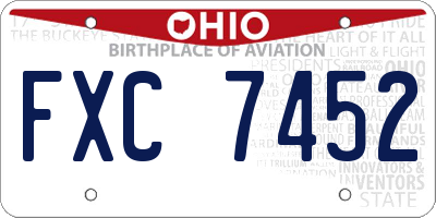 OH license plate FXC7452