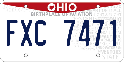 OH license plate FXC7471
