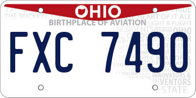 OH license plate FXC7490