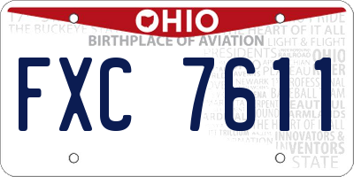 OH license plate FXC7611