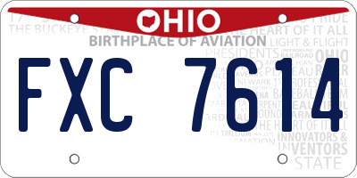 OH license plate FXC7614