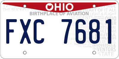 OH license plate FXC7681