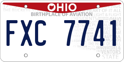OH license plate FXC7741