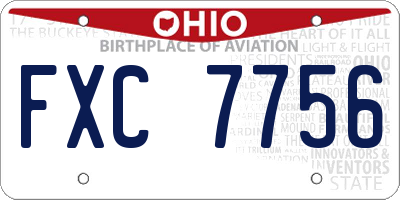 OH license plate FXC7756