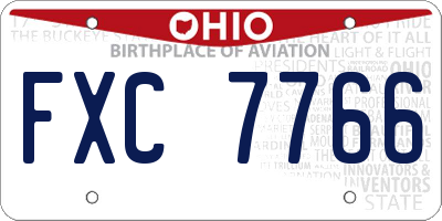 OH license plate FXC7766