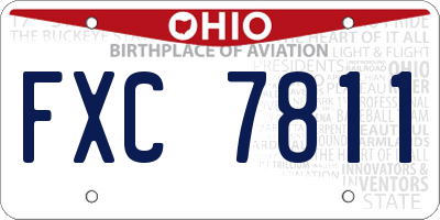 OH license plate FXC7811