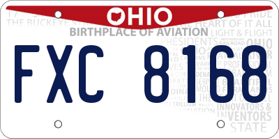 OH license plate FXC8168