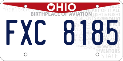 OH license plate FXC8185