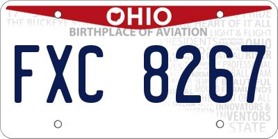 OH license plate FXC8267