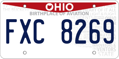 OH license plate FXC8269