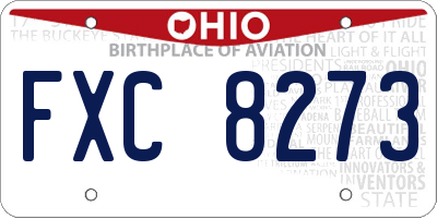 OH license plate FXC8273