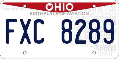 OH license plate FXC8289