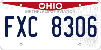 OH license plate FXC8306