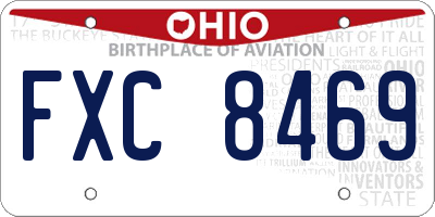 OH license plate FXC8469