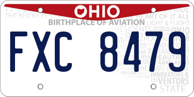 OH license plate FXC8479
