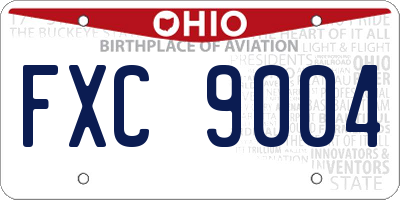 OH license plate FXC9004
