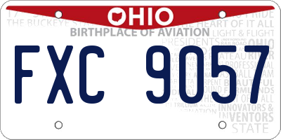 OH license plate FXC9057