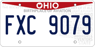 OH license plate FXC9079