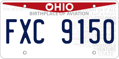 OH license plate FXC9150
