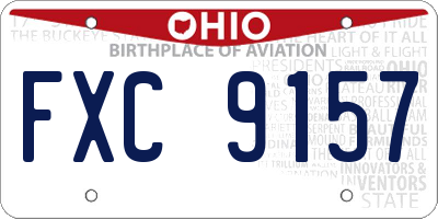 OH license plate FXC9157