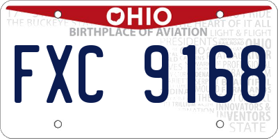 OH license plate FXC9168