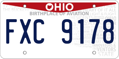 OH license plate FXC9178